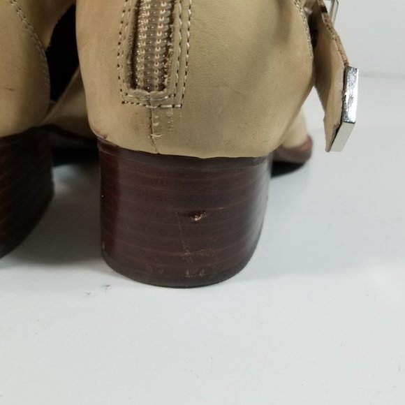 Jeffrey Campbell Everly Women Tan Buckle Booties 8 - Picture 13 of 13